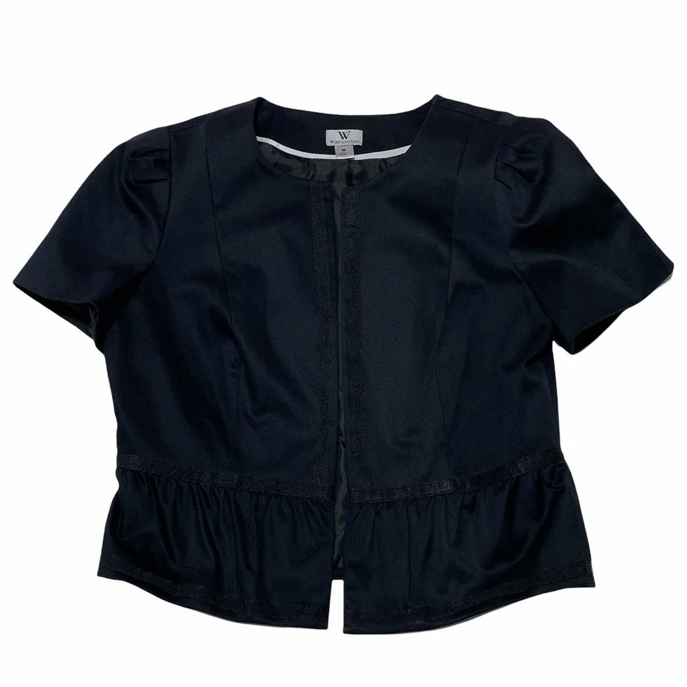 WORTHINGTON Black Embroidered Cardigan Sweater - Picture 5 of 11